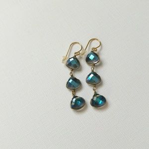 Francesca's blue crystal dangly earrings
